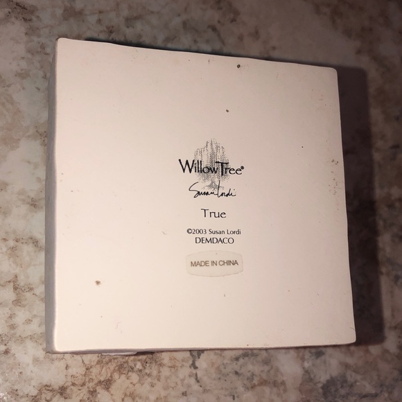 Willow Tree Embrace Box with Girl and Dog - Cream and Brown - Picture 5 of 9